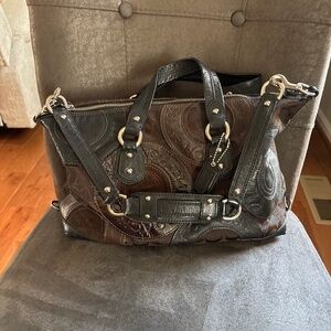 Coach Vintage brown Soho Patchwork Signature C Handbag Satchel Shoulder Tote